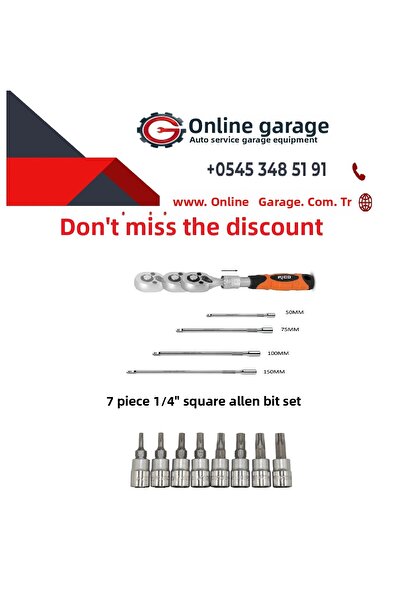 Rico مجموعة أدوات تمديد بمقبض ربط توركس مع ذراع تمديد 1/4 بوصة