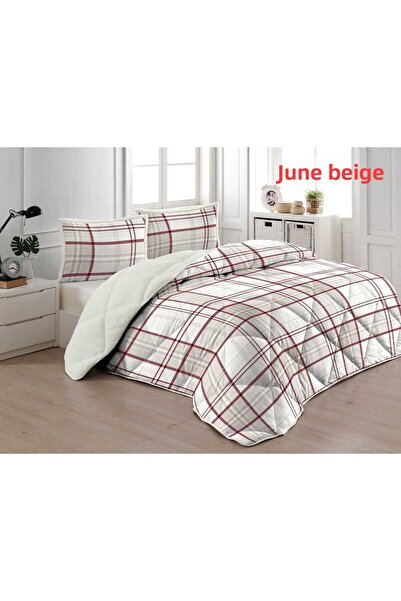 Bella Home Comforter Double Quilt Set - 220X240 cm - Pvc Original Bag Juni Beige