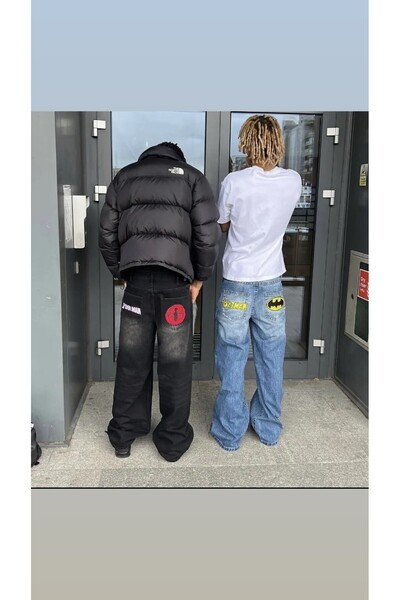 DEEFWEAR Pantaloni unisex din denim cu broderie