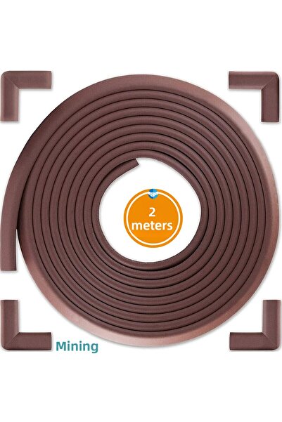 Miningaa 4 Pieces of Plum Colored 3m Tape Gift - Flexible and Soft Rubber Edge Protector, 2 Meter Corner Protector