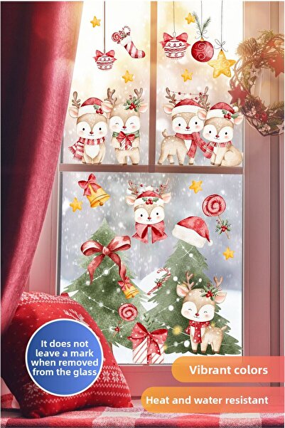 Piksel Grafik Căpriori drăguți, brad de Crăciun, etichete de Crăciun, Crăciun...