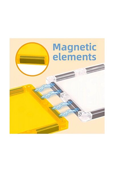 Toyimoyi Magnetic Tiles Construction Site Set 47 Pieces Magnetic Building Blocks