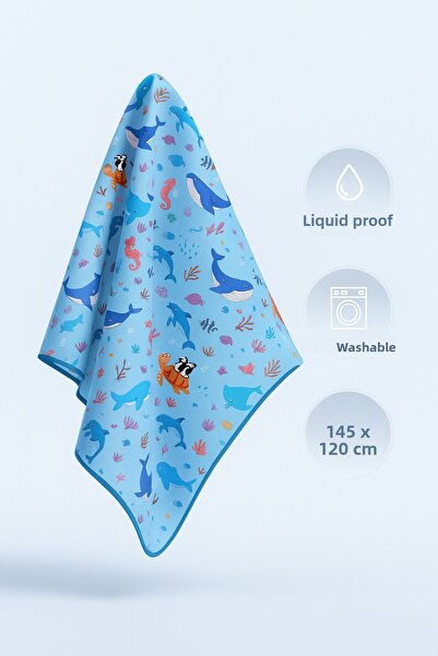 Minimono High Chair and Activity Cover - Non-Slip Base - Water Repellent Surface - Washable - 145X120Cm