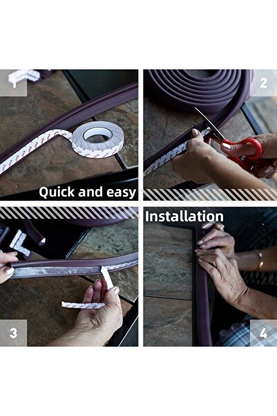 Miningaa 3m Tape Gift 10 Meters 10 Pieces Plum Color Corner Protector Flexible and Soft Rubber Edge Protector