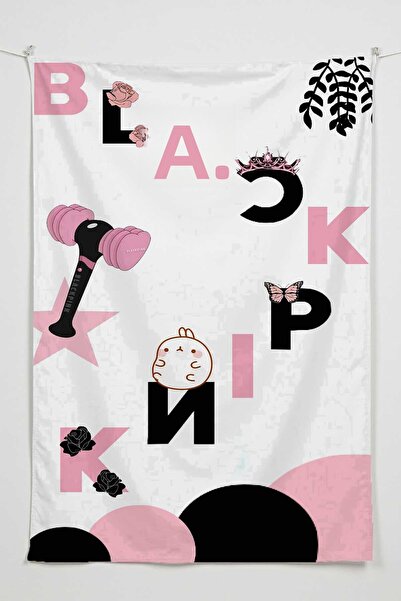 RUGRUMBA Черно-розово покритие за стена – с музикална тематика, висококачеств...