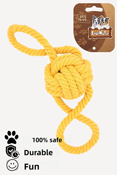 Eva & Wall-e لعبة كلب بحبل مركزي |   كرة سحب متينة بحبل للسلالات الصغيرة والم...