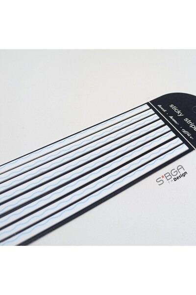 sibga tasarım Premium Blue Striped Long Strip Transparent Postit Post-It Post It. Bookmark 160 Sheets