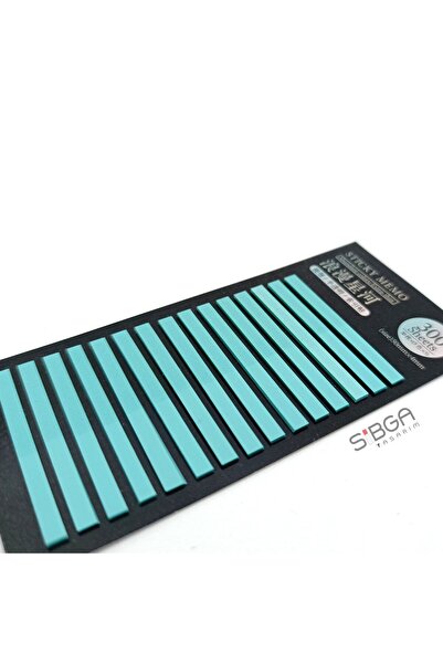 sibga tasarım Petrol Green Thin Strip 300 Sheets Transparent Color Postit Post-It Post It. Bookmark Bookmark Sticker