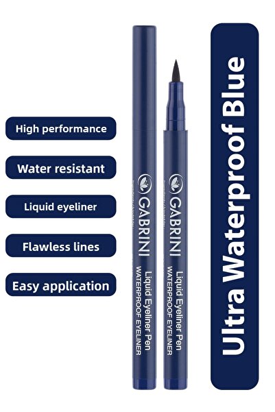 Gabrini قلم كحل سائل أزرق كحل سائل