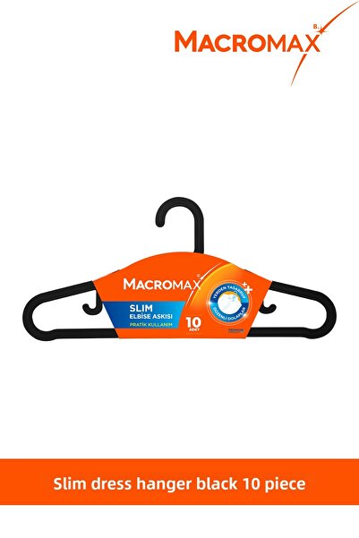 MACRO MAX Slim Thin Clothes Hangers 10-Pack, Space-Saving Minimalist Hanger