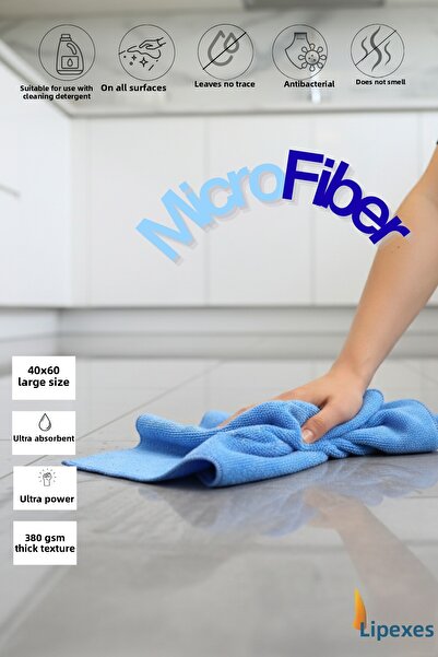VİPEX 40x60 380 GSM cârpă de curățare din microfibră pentru curățarea legendelor