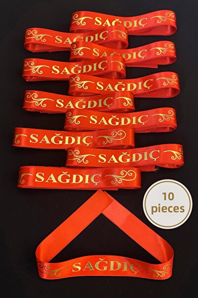 ZEYMERADE Red Groomsmen Armbands, 10 Pieces Arm Wrist Bands, Henna Night Wedding Bride Bachelorette Promise