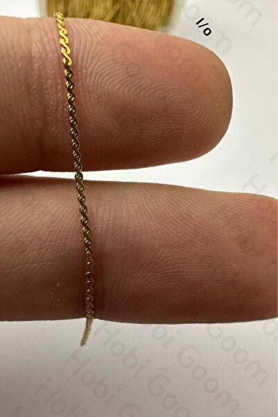 Hobi Goom Lanț italian fin din oțel inoxidabil de culoare aurie pentru fabric...