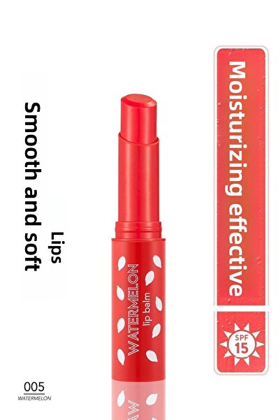 Flormar Stick Colored Lip Moisturizer with Shea and Cocoa Butter - Lip Balm -005 WATERMELON-8690604555406