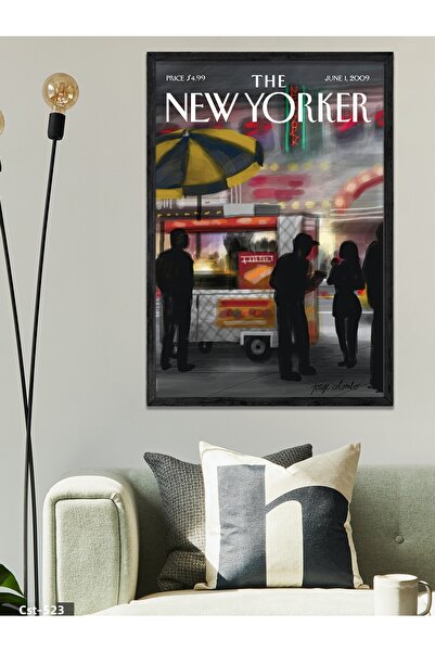 CeSht The New Yorker Poster One Piece Black Wooden Framed Painting