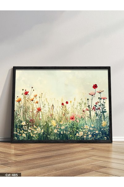 CeSht Daisies One Piece Black Wooden Framed Painting