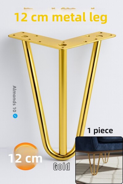 Badem10 Seagull 12 cm Gold Metal Furniture Leg Triangle Modern Design Sofa Coffee Table Desk Tv Unit Compatible