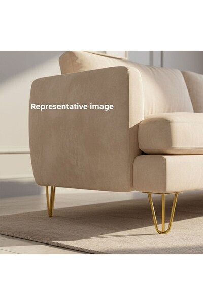 Badem10 Seagull 12 cm Gold Metal Furniture Leg Triangle Modern Design Sofa Coffee Table Desk Tv Unit Compatible