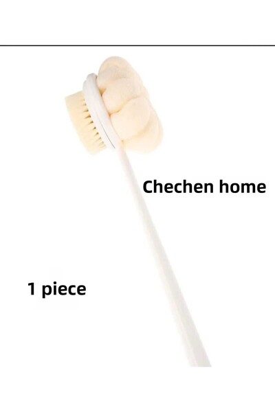 ÇEÇEN HOME فرشاة استحمام للجسم وليفة ذات وجهين ناعمة بمقبض طويل وفرشاة تدليك ...