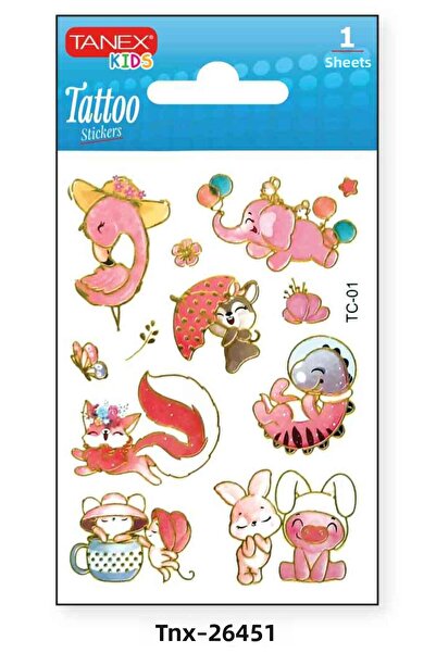 Tanex ملصق وشم صغير مبهج مقاس 7.5×10.5 ملم TNX-26451