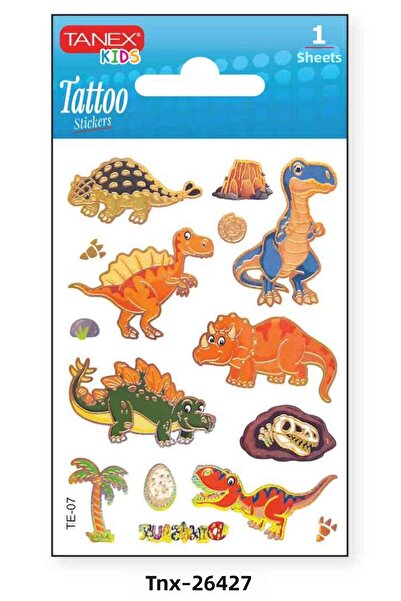 Tanex 7.5X10.5Mm Dinosaur Mini Tattoo Sticker Tnx-26427