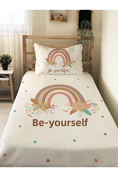 Evmila Rainbow Patterned, Printed Single and Children's Pique Set