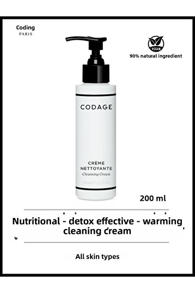 CODAGE PARIS كريم التنظيف - كريم تنظيف مغذي وفعال للتخلص من السموم ولامع 200 مل