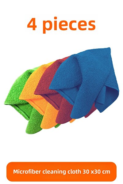 Atlantis Makine Kimya Temizlik Microfiber Cleaning Cloth Set of 4