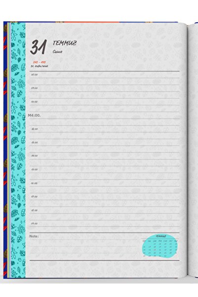 denden 2026 Agenda Frunze Albastru