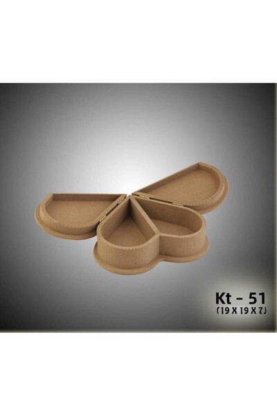 Home صندوق على شكل قلب خشبي قابل للطلاء وغطاء مزدوج للمجوهرات وإكسسوارات المك...