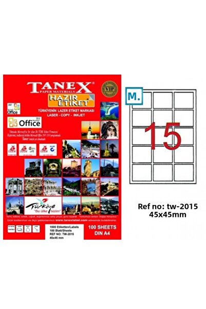 Tanex ملصق ليزر 100 ي بي 45x45 ليزر-نسخ-حبر نفاث TW-2015