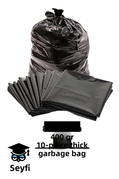 SEYFİKİRTASİYE 80x110 см 400 гр 10 броя дебели торби за боклук