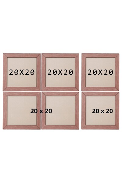 asel sanat RAMĂ PĂTRATĂ - RAMĂ FOTO PĂTRATĂ - RAMĂ FOTO 20X20, PACHET DE 6