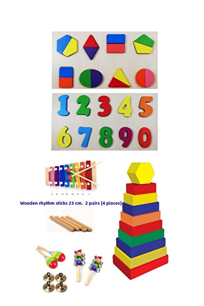 Toy Oyuncak Okul Öncesi 11 قطعة من الألعاب الخشبية مجموعة مواد الأنشطة الخاصة...