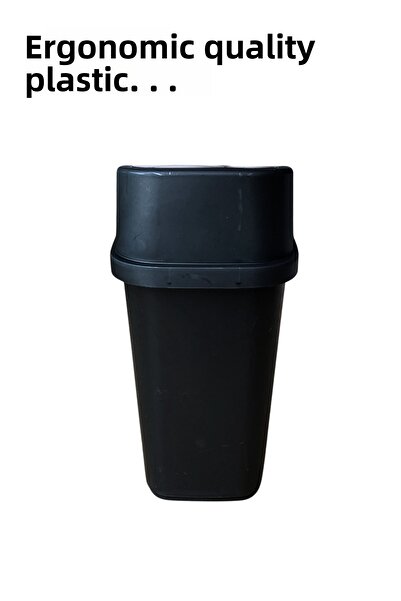 ViZKA Countertop Practical Lid Kitchen Bathroom Trash Can 5 Liters /Black