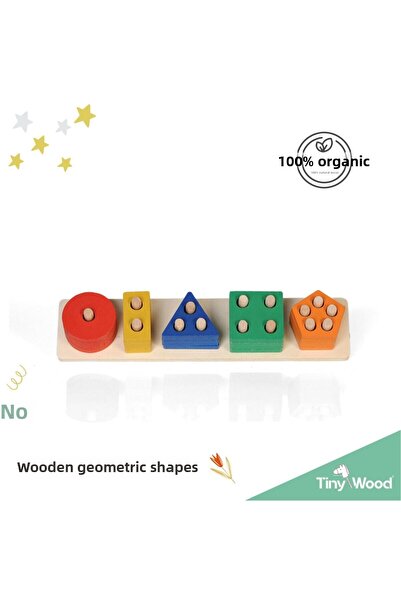tiny wood 5 Pieces Geometric Wooden Shapes