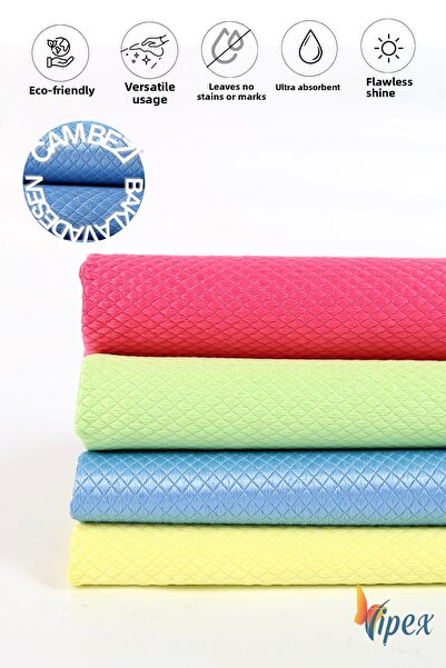 VİPEX 4 bucăți 40x40 cm cârpă de sticlă cu model baklava cârpă de curățare fă...