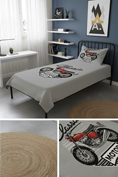 milroma Classic Motorcycle Patterned Children's Pique Set