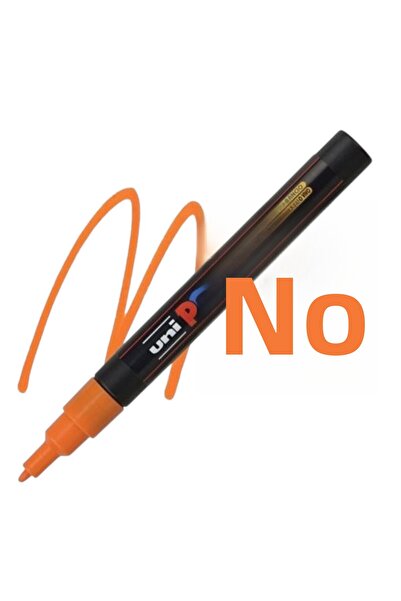 UNİ-BALL قلم ماركر بوستر يونيبال بوسكا 0.9-1.3 ذو أساس مائي، لون برتقالي