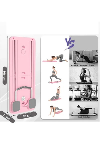 Unichrome Pilates Equipment – Multi-Purpose Exercise Board with Timer and Resistance Bands
