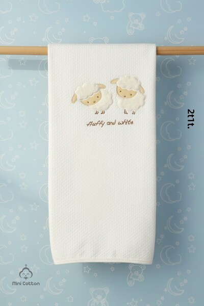 Mini Cotton 100% Cotton Cute Lambs Baby Blanket