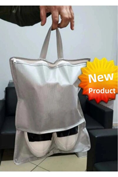 Bayev 2 Pieces Fabric Shoe Storage Bag - Suitcase Organizer Shoe Pouch with Transparent Window