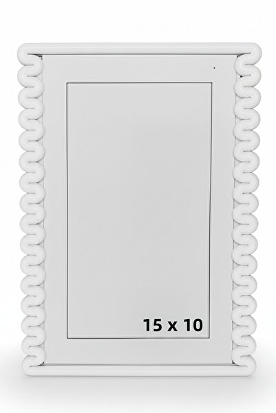 TUTACENTER إطار حائط بلاستيكي وردي منقوش على شكل موجة مقاس 10x15 سم |   مناسب للاستخدام الأفقي والعمودي