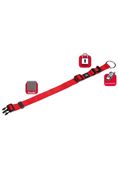 Karlie طوق رقبة قابل للقفل LVSQVR مقاس M (164035) 40-55 سم أحمر