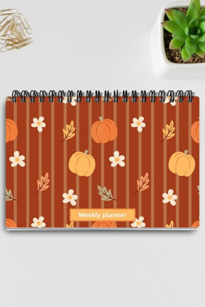 qoeuyl boutique Planificator săptămânal cu tematică de toamnă, cu design conf...