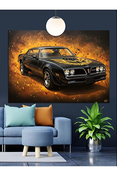 Artmeg Διακοσμητικός καμβάς Classic Car Flame - Ξύλινος πίνακας MDF