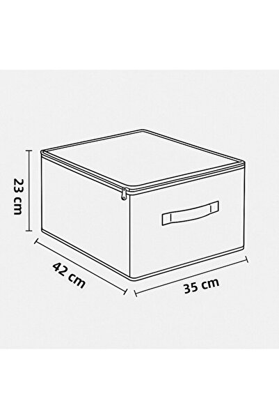 she berrak Κορυφαίας ποιότητας Ανθρακίτης Υποστηριζόμενος Κάδος Μεγάλου Μεγέθους – Πτυσσόμενος Κάδος Αποθήκευσης με Φερμουάρ-35x42x23 εκ.