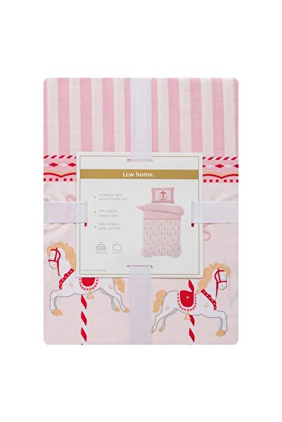 LC Waikiki Σετ Παπλωματοθήκης Μονό Κρεβάτι με σχέδιο Καρουζέλ