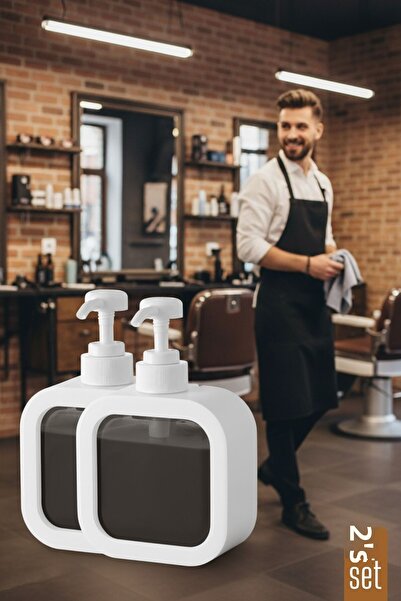 Transformacion 2-Pack Barber Soap Dispenser – Modern Pump Dispenser | 300 ml for Liquid Soap, Shampoo, Lotion 722269