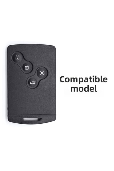 Luxe Aksesuarr Renault Megane3 -fluence3- Clio4 Kart Husă de protecție pentru chei din silicon cu 4 butoane – acoperită nano – alb